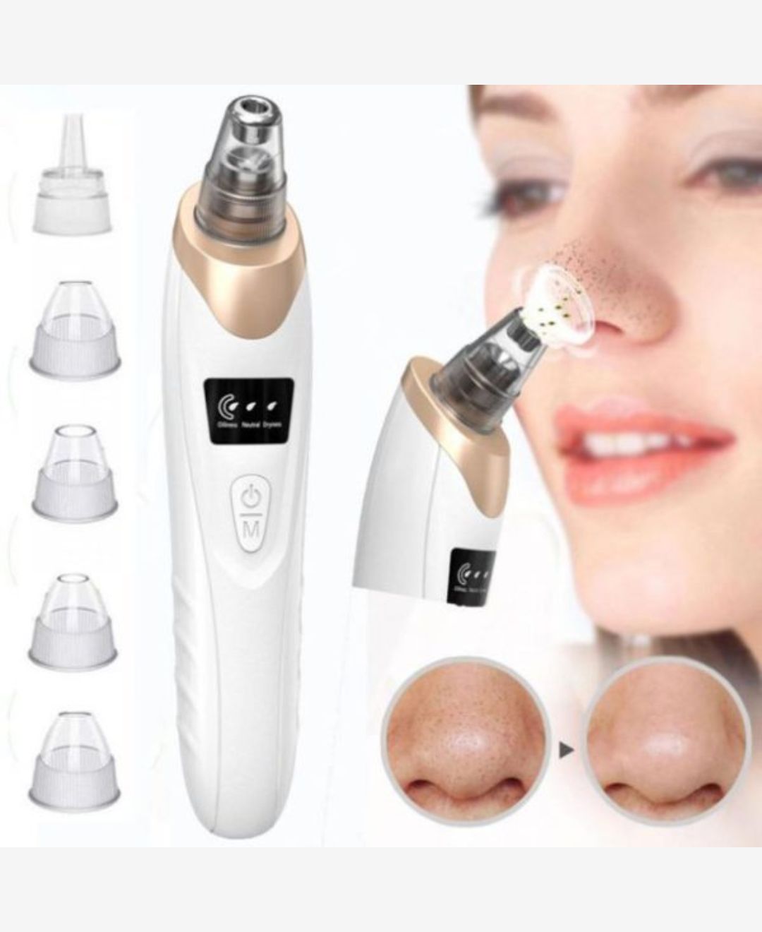 Blackhead Suction Remover Portable Pore Cleaner with LED Display and Multiple Suction Levels - Image 6